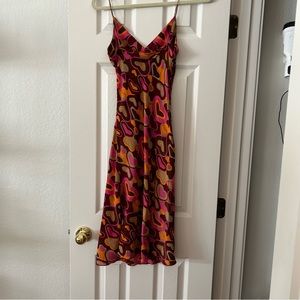Vintage 90s Heart Print Slip Dress